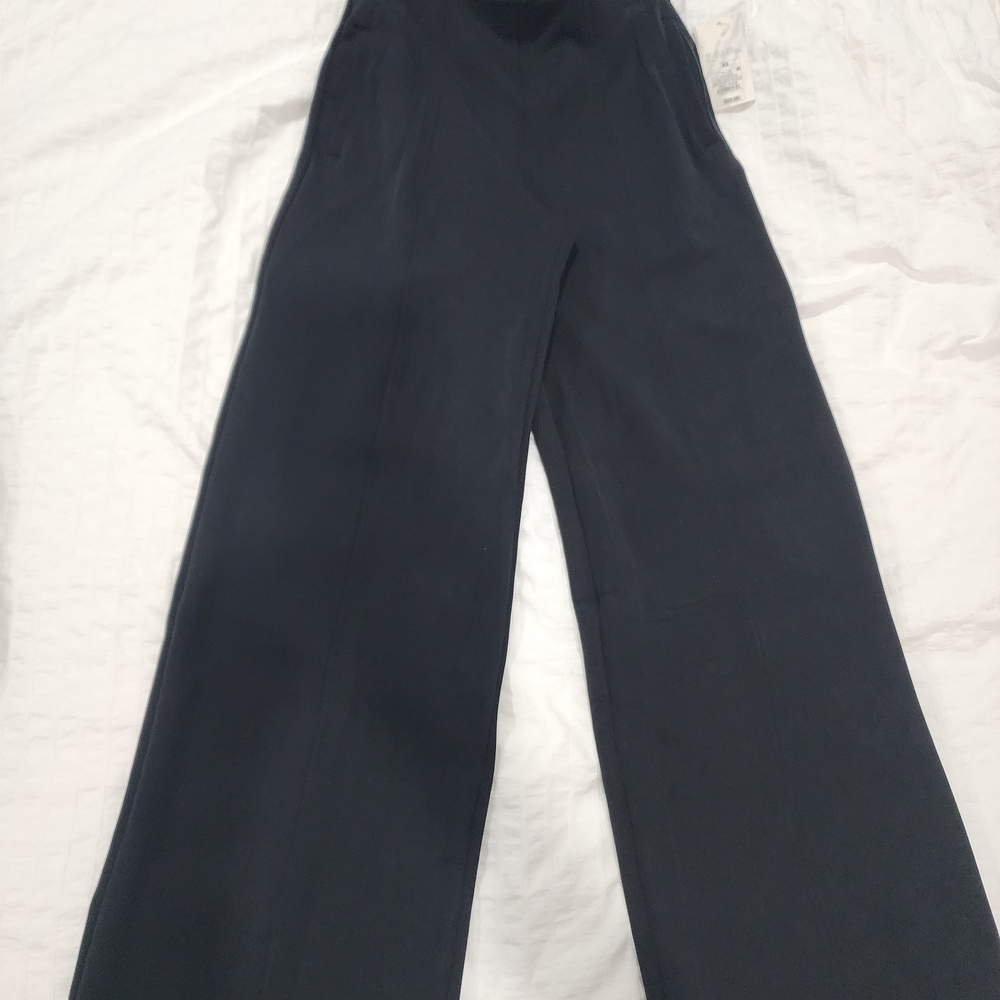 A New Day High Rise Sandwashed Straight Leg Pants Black XS NWT